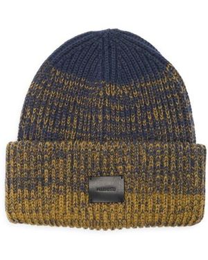All Saints Beanie Hat Black Multi Plaid Jacquard Wool Blend Modern Streetwear AllSaints Mens Waffle Stitch Beanie, Knit Hat with Logo  main image 2