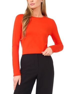 Halogen® Long Sleeve Knit Top - Red