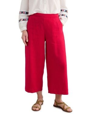 Seasalt Cornwall Merrivale Linen Culottes - Red