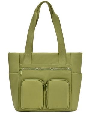 Sasha + Sofi Large Pocket Tote Bag - Green