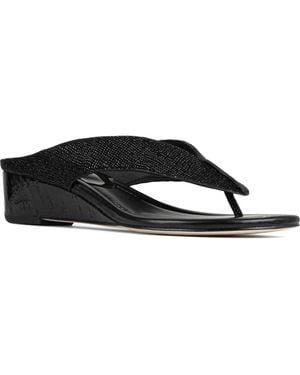 Donald J Pliner Vylette Wedge Flip Flop - Black