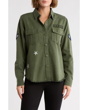 Rails Loren Cotton Blend Shirt Jacket - Green