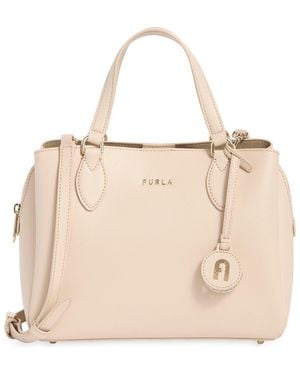 Furla Minerva Leather Satchel - Natural