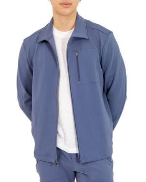 PINOPORTE Stretch Cotton Blend Jacket - Blue