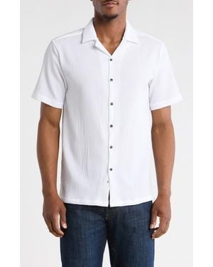 T.R. Premium Relaxed Fit Camp Shirt - White