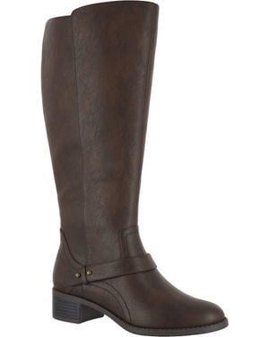 Easy Street Jewel Block Heeled Boot - Brown