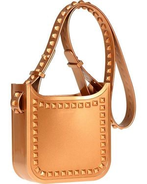 Carmen Sol Lisa Small Studded Crossbody Bag - Brown