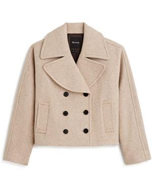 Madewell Oversize Collar Short Peacoat - Natural