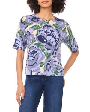 Ted Baker Floral Short Sleeve Cardigan - Blue