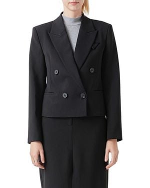 Grey Lab Double Breasted Blazer - Black