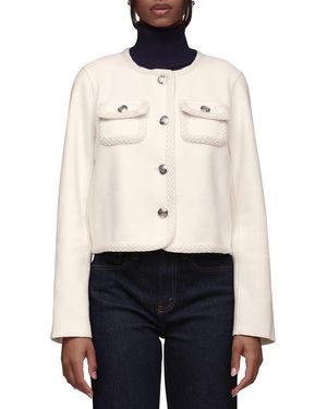 Bagatelle Cropped Collarless Jacket - White