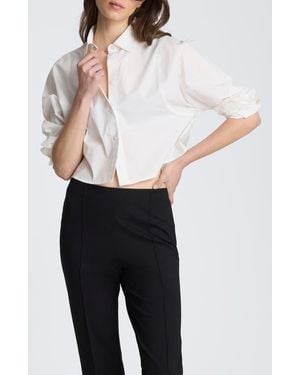 Kenneth Cole Cropped Shirt With Exaggerated Armholes - Black