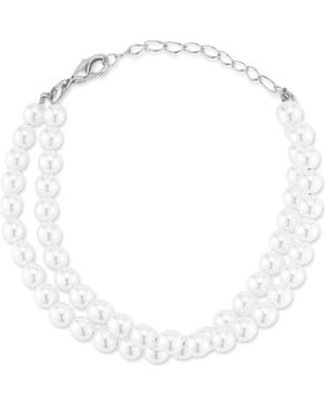 Glaze Jewelry Faux Pearl Bracelet - White