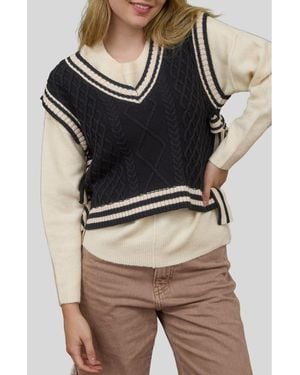 Blu Pepper Sweater Vest - Black