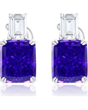 Suzy Levian Gala Firework Stud Earrings - Purple