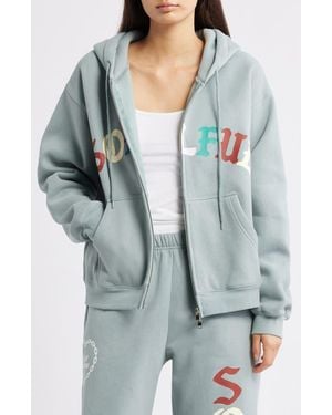 The Mayfair Group Soulful Relaxed Zip Hoodie - Gray