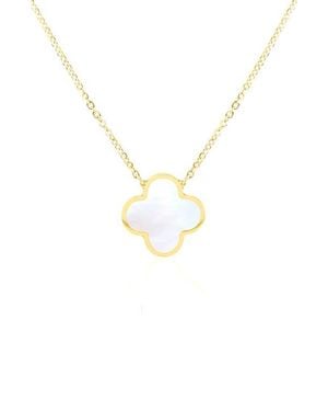 Gabi Rielle Clover Pendant Necklace - Metallic
