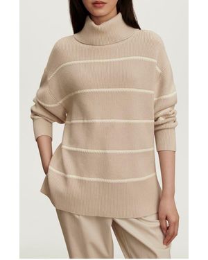 Varley Hamish Split Turtleneck Sweater - Natural