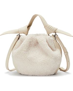orYANY Selena Faux Shearling Bucket Bag - Natural