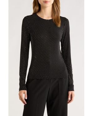 FRAME The Rhinestone Jersey Top - Black