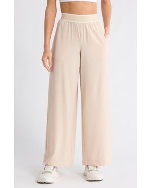 90 Degrees Warp X Wide Leg Pants - Natural