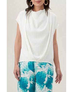 Trina Turk Odilia Drape Top - White