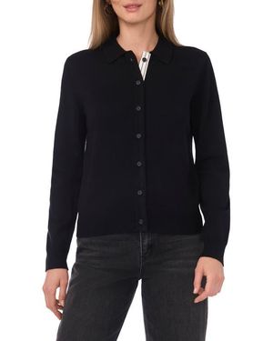 1.STATE Polo Cardigan - Blue