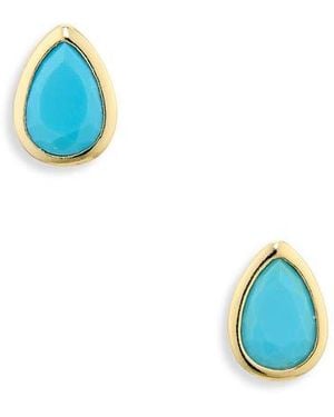 Argento Vivo Teardrop Stud Earrings - Blue