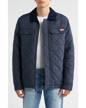 HUNTER Bell Quilted Barn Jacket - Blue