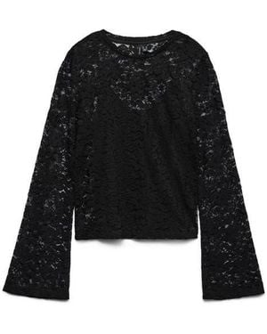 Vero Moda Kanya Lace Top - Black