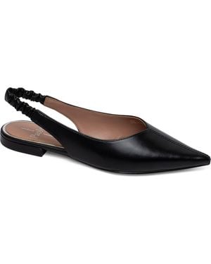 Linea Paolo Diana Slingback Pointed Toe Flat - Black