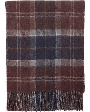 Barbour Dramside Reversible Lambswool Scarf - Purple