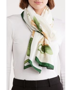 La Fiorentina Floral Print Scarf - Green