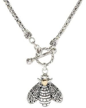 Samuel B. Bee Pendant Toggle Necklace - Metallic