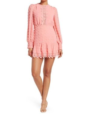 lace long sleeve midi dress love by design Love X Design Navy Blue Lace Long Sleeve Midi Dress Size Medium NWOT $108 MSRP