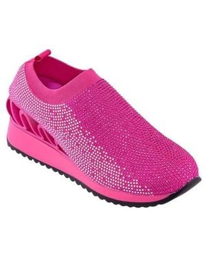 Lady Couture Bella Rhinestone Sneaker - Pink