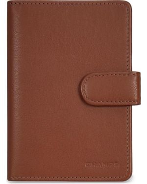 CHAMPS Leather Passport Case - Brown