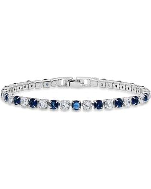 Steeltime 18K Plated Crystal Tennis Bracelet - Blue