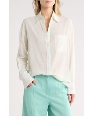 Twp Big Joe Cotton Button-Up Shirt - White