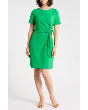 DKNY Faux Wrap Dress - Green