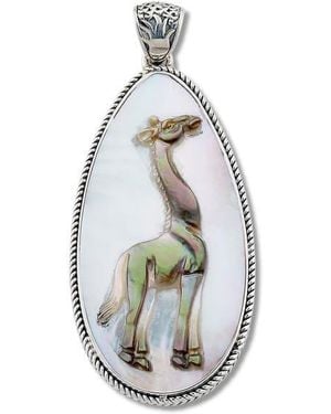 Samuel B. Sterling & Mother-Of-Pearl Giraffe Pendant - White