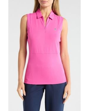 Original Penguin Sleeveless Zip Polo - Pink