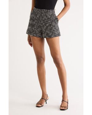 L'Agence Ashton Tweed Shorts - Black