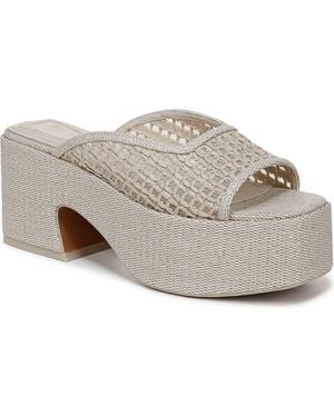 Sarto Fernanda Platform Slide Sandal - White