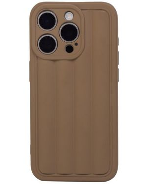 Auramma Roman Stripes Iphone 15 Pro Case - Brown