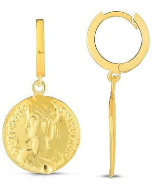 Sphera Milano Coin Drop Earrings - Yellow