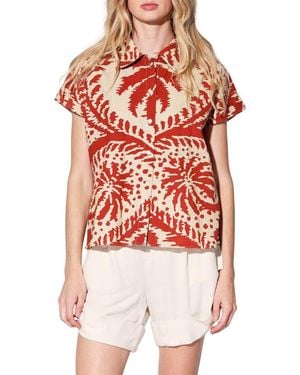 Walter Baker Toni Button Up Top - Red