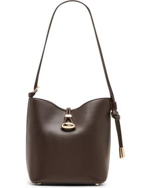 Anne Klein Small Faux Leather Bucket Bag - Brown