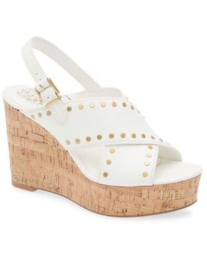 Vince Camuto Ellna Platform Wedge Sandal - White