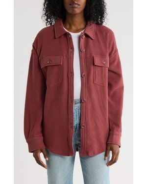 Matty M Mercer Knit Shacket - Red